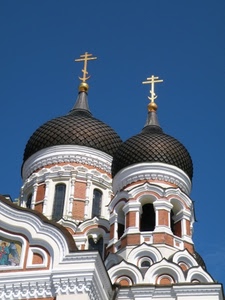 cupole, croci, oro, finestre, chiesa, cielo, nero, bianco, architettura, basilica, azzurro, due