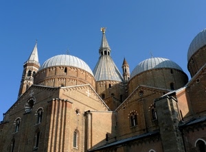 chiesa, cupole, cielo, finestre, padova, campanile, santo, basilica, rosone