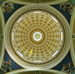 cupola, cerchio, dipinti, affreschi, finestre, tondo, quattro