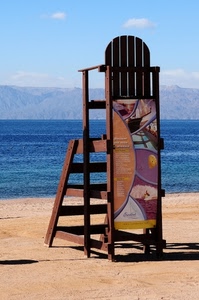 mare, spiaggia, sedia, sabbia, legno, torretta, ombra, bagnino