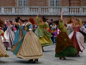 donne, costumi, ballo, balcone, danza, ragazze, colori, vestiti, ballare, gonne