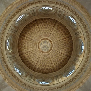 cupola, finestre, cerchio, chiesa, cerchi, tondo, rosone, raggi, decorazioni, interno, circolare