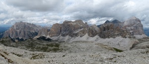nuvole, montagne, panorama, rocce, cielo, montagna, sassi, cime, dolomiti, neve