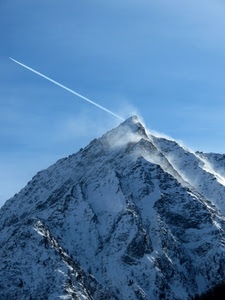 neve, scia, montagna, aereo, cielo, bianco, cima