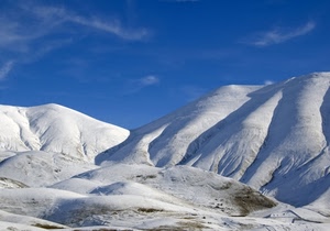 neve, cielo, montagne, bianco, montagna, nuvole, ombre, inverno, azzurro