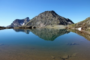 riflesso, montagna, lago, acqua, roccia, cielo, montagne