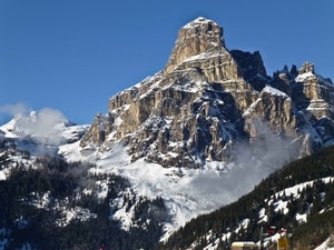 neve, montagna, cielo, inverno, nuvole, roccia, alberi, montagne, cime, bianco