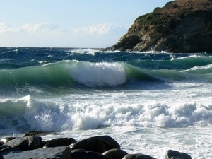 mare, onde, scogli, schiuma, acqua, rocce, cielo, onda, bianco, scogliera