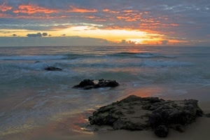 mare, scogli, tramonto, onde, nuvole, alba, sole