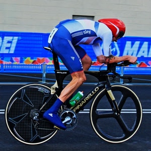 ruote, bicicletta, ciclista, casco, blu, sport, corsa, bici