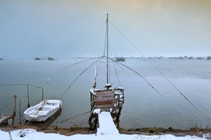 mare, barca, acqua, neve, inverno, barche, trabucco, bianco, lago, pesca