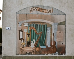murales, numero, arpa, murale, tenda, antichità, contrabbasso, musica, muro, strumenti