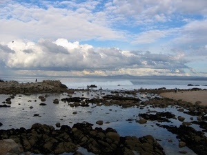mare, scogli, nuvole, acqua, spiaggia, onde, cielo, onda, persone