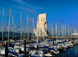 barche, porto, mare, cielo, alberi, monumento, acqua, azzurro, riflessi, torre, riflesso