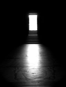 porta, luce, gradini, controluce, scala, bianconero, nero, scale, scalini, pavimento