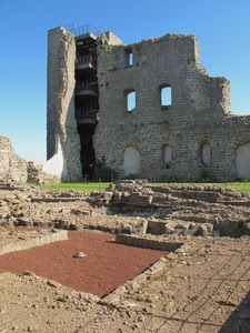 rudere, finestre, scavi, muro, cielo, ruderi, pietre, castello, archeologia, rovine