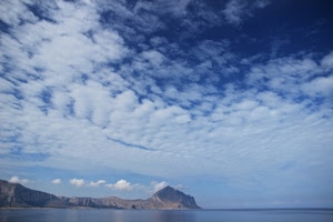 mare, nuvole, cielo, acqua, azzurro, bianco, panorama, blu, promontorio, isola