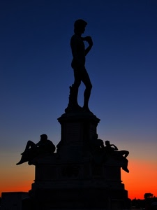 tramonto, statua, controluce, rosso, monumento, blu, cielo, silhouette, arancione, nero, statue