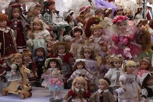 bambole, cappelli, capelli, giocattoli, vestiti, tante, abiti, giochi, legno, bambola, cavallo, colori, rosa