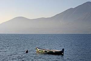 boa, barca, acqua, mare, montagna, lago, montagne, canoa