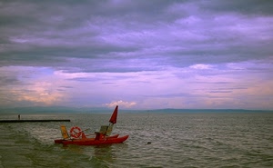 mare, nuvole, cielo, acqua, ombrellone, salvagente, pattino, rosso, onde, pontile, moscone, ciambella, remi, salvataggio, imbarcazione, tramonto, ombrello, pedalò