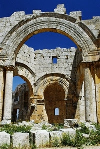 archi, rovine, colonne, ruderi, pietre, arco, cielo, resti