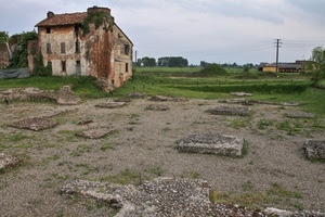 rudere, ruderi, casa, campo, verde, finestre, cascina, erba, palo, terreno