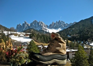neve, scarpone, alberi, montagna, montagne, scarpa, panorama, fiori
