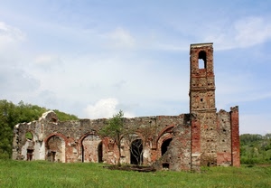 torre, verde, campanile, ruderi, archi, prato, rudere, nuvole, cielo, chiesa, erba, rovina, rovine