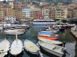 barche, porto, case, finestre, mare, acqua, colori, palazzi, rosso, molo, motoscafo, città, porticciolo