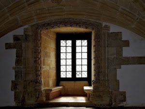 finestra, vetri, arco, sedili, panchine, interno, panche, marmo, vetro, controluce, luce