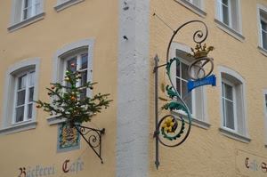 albero, finestre, insegna, natale, corona, insegne, casa, palazzo