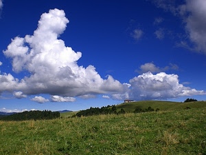 nuvole, cielo, prato, erba, collina, campagna, verde, colline, panorama, paesaggio, azzurro