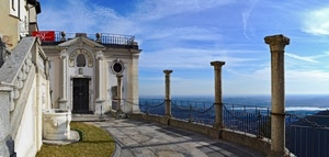 colonne, cielo, mare, ringhiera, museo, porta, nuvole, pozzo, terrazza, fontana