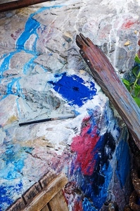 colori, legno, blu, rosso, muro, bianco, astratto, pietra, roccia