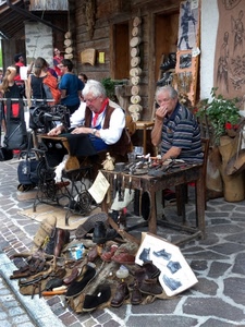 scarpe, artigiani, calzolaio, cucire, sarto, strada, cucito, macchina, due, artigiano