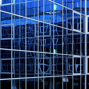 blu, finestre, riflessi, vetri, parete, azzurro, vetro, riflesso, geometrie, vetrate