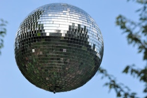 sfera, specchi, riflessi, riflesso, cielo, rami, quadrati, argento, palla, specchio