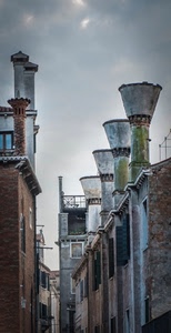 finestre, case, comignoli, nuvole, camini, cielo, prospettiva, persiane