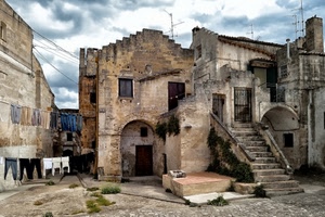 panni, scala, gradini, finestre, porta, scale, borgo, porte, archi, antenne, nuvole, arco, cielo, case