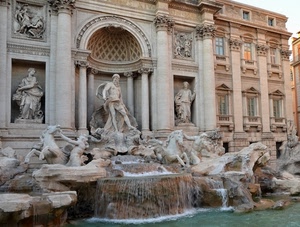 fontana, trevi, acqua, statue, roma, colonne, marmo, palazzo