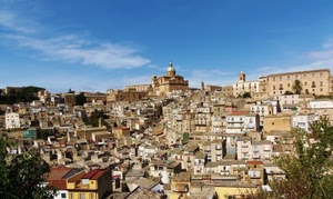 panorama, case, chiesa, cielo, città, nuvole, tetti, borgo, paese, azzurro, palazzi