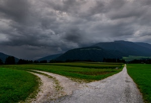 nuvole, strade, bivio, verde, sentiero, montagne, campagna, cielo, montagna, strada, prati, colline