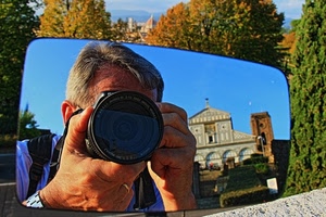 fotografo, chiesa, specchio, autoritratto, riflesso, obiettivo, specchietto, alberi