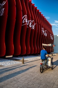 bottiglie, expo, rosso, triciclo, carretto, bicicletta, coca, gelati, ombre