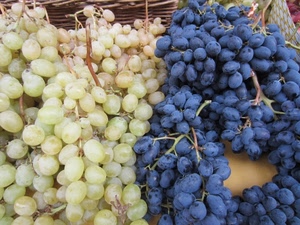 uva, grappoli, bianca, acini, nera, frutta, cibo