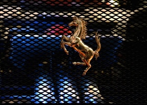 oro, ferrari, cavallino, rete, motore, griglia, rampante, cavallo, grata