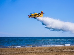 mare, spiaggia, aereo, acqua, giallo, sabbia, ali, cielo