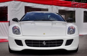 cavallino, ferrari, auto, bianco, fari, fanali, rosso, sportiva, parabrezza, griglia, automobile, esposizione, specchietti, macchina, bianca