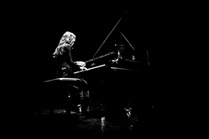 pianoforte, bianconero, musicista, pianista, musica, capelli, donna, mani, nero, suonare